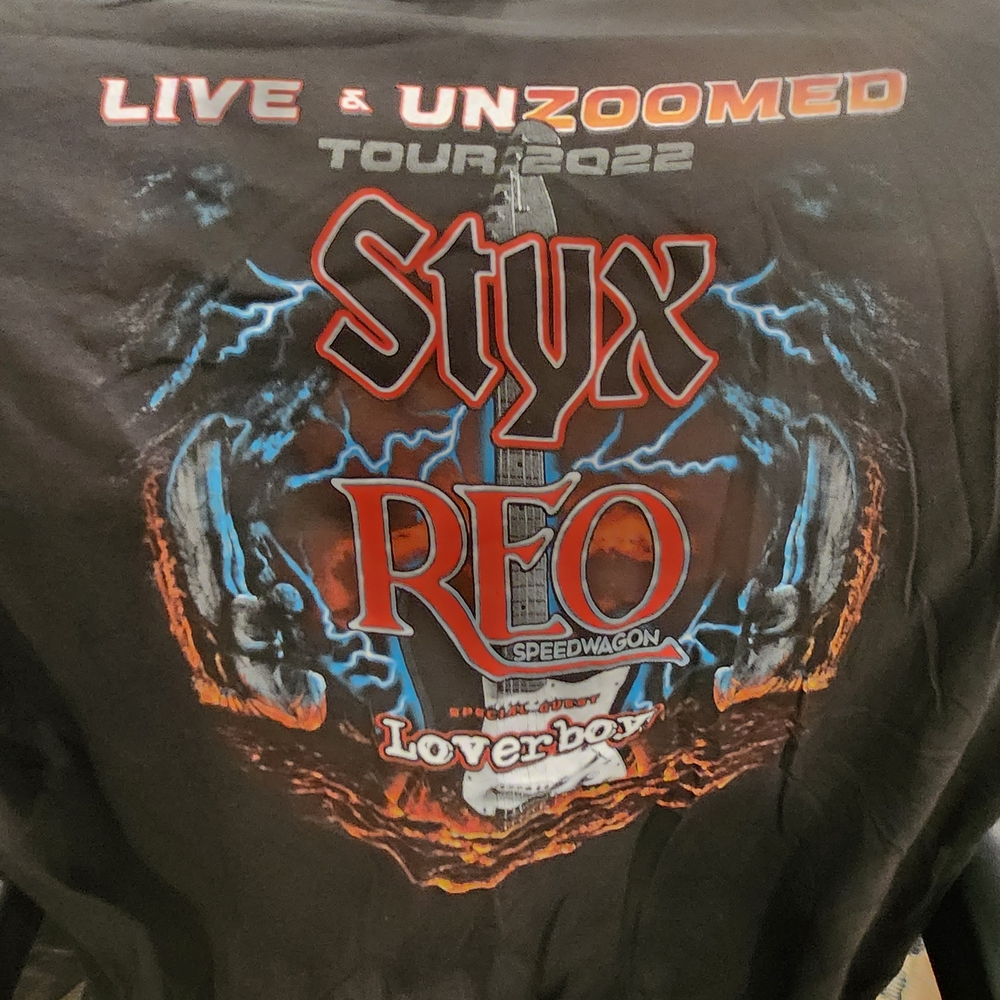 Styx REO Speedwagon Black Tour T-Shirt